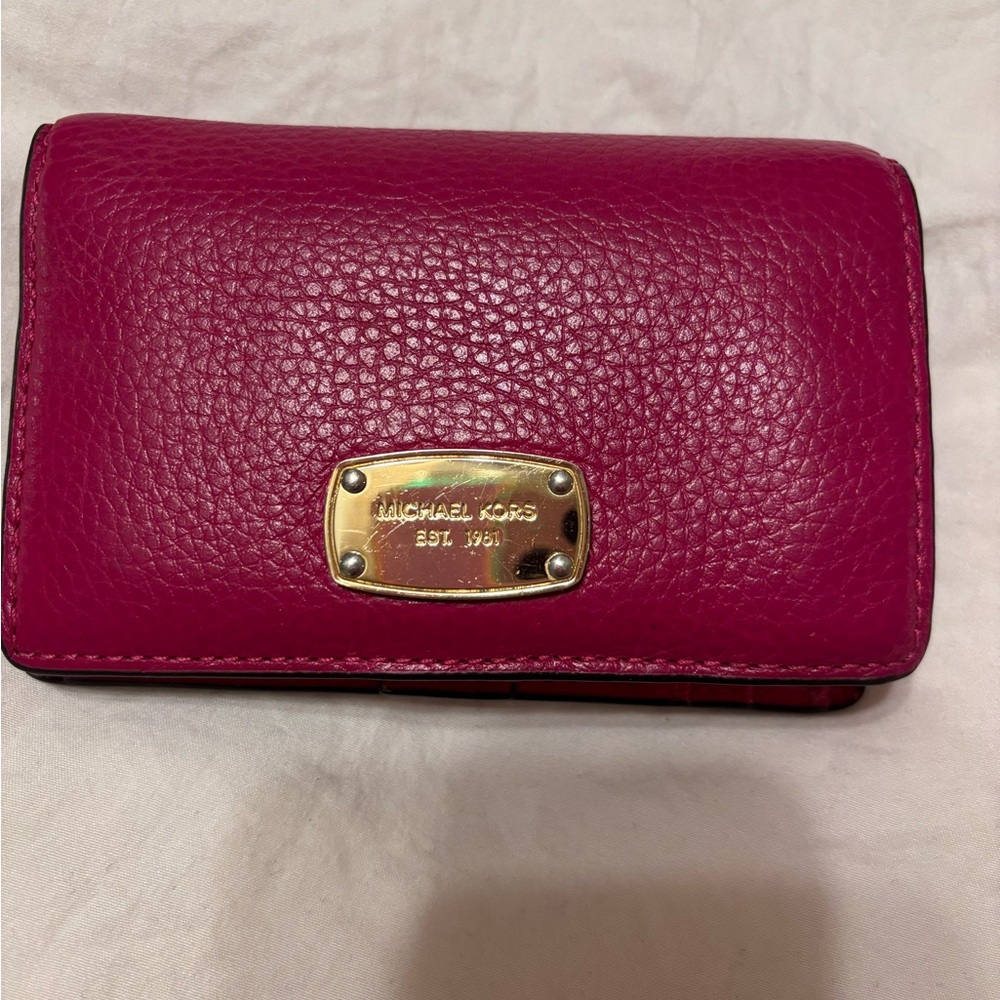 Michael Kors Fuchsia Leather Wallet